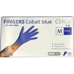 Рукавички нітрилові Ceros М кобальт 100 шт (50пар)