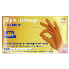 Перчатки нітрилові Style XS помаранчеві 100 шт (50 пар)